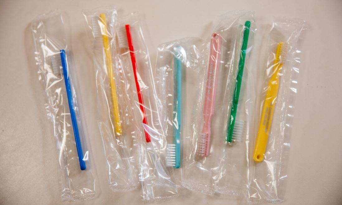take home toothbrushes at krewe of smiles in metairie